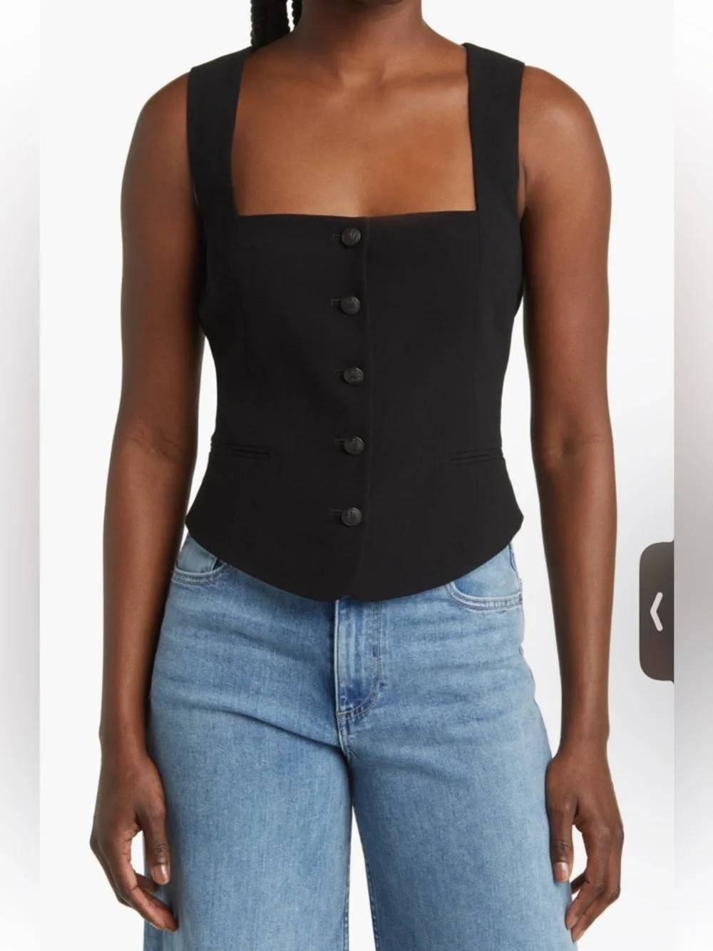 Rag & Bone Mariana Crepe Vest Size 4 $298 Women's Sleeveless Black Size 4 NWT - Picture 2 of 6
